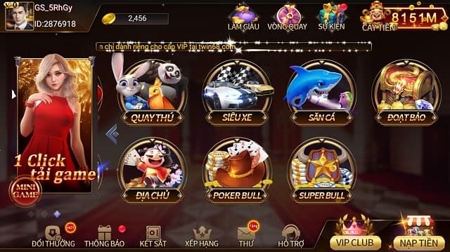 TWIN68 nổi tiếng là cổng game đa dạng trò chơi