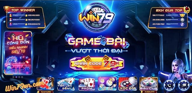 Win79 với nhiều trò chơi đổi thưởng hấp dẫn